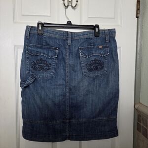 Y2K Candie's Denim Skirt With Logo Flap Pockets